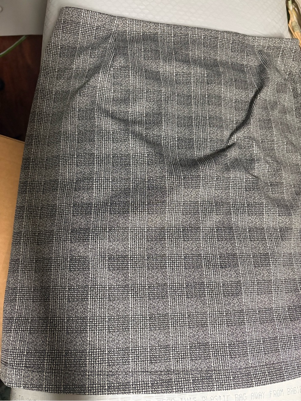 Soho Black and White Plaid A-Line Skirt